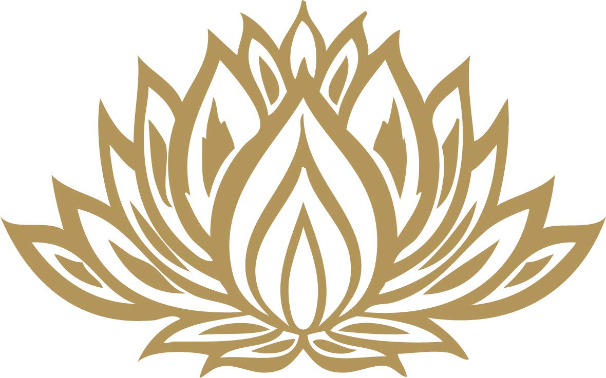 Decaltor Lotus Flower #3 5 in Vinyl Decal Laptop Bumper Wall