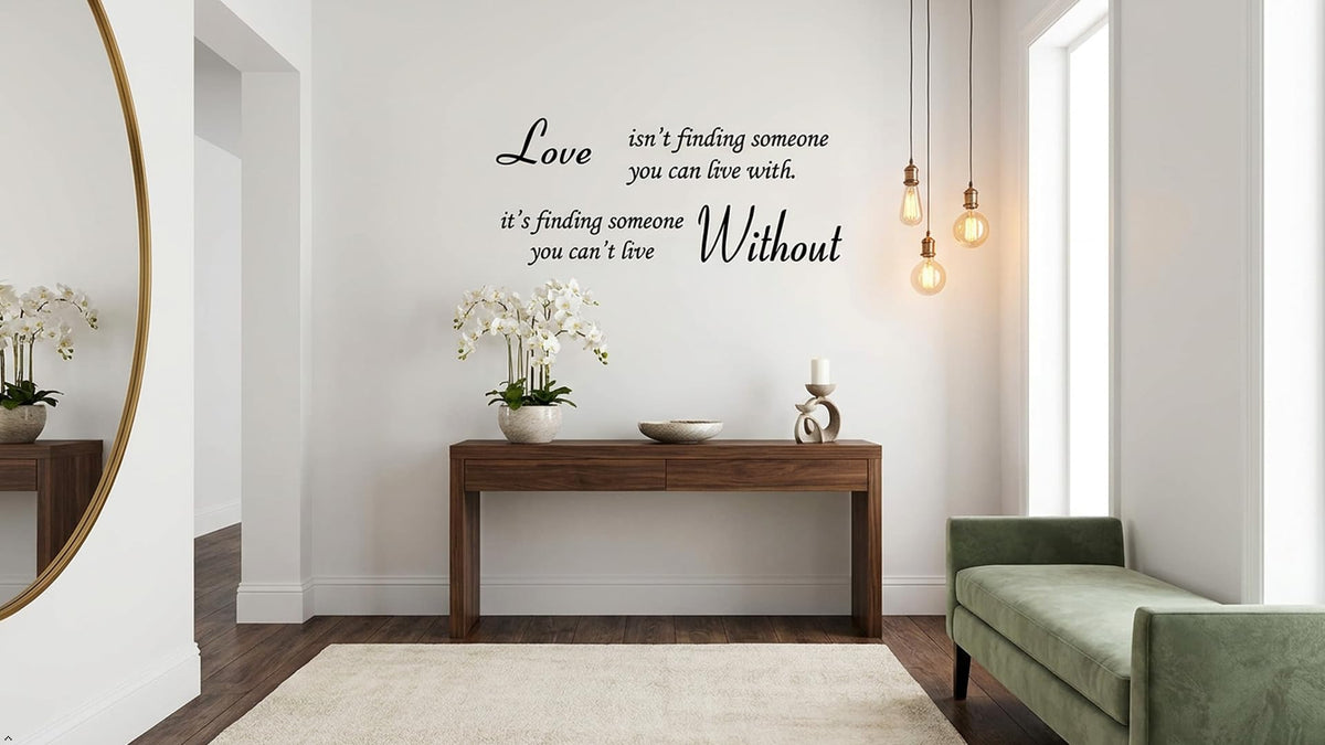 Picniva Love Without Quote Vinyl Wall Decal for Romantic Home Decoration product detail