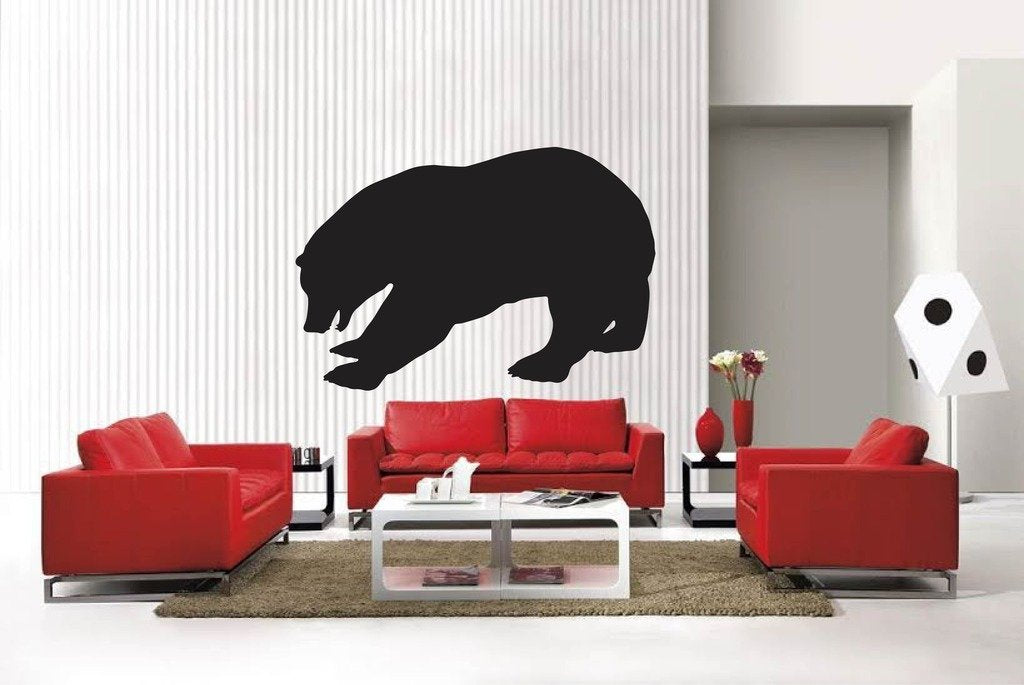 Picniva Matte Black Bear Style 22 Vinyl Wall Decal Woodland Cabin Decor Art