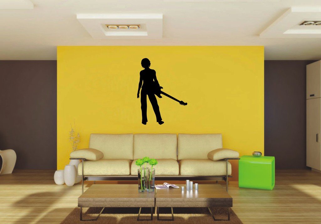 Picniva 22x29.31 Guitar Style 7 Vinyl Wall Decal Music Decor