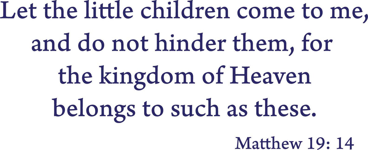 Decaltor Matthew 19:14 Bible Verse Vinyl Wall Decal, Home Decor