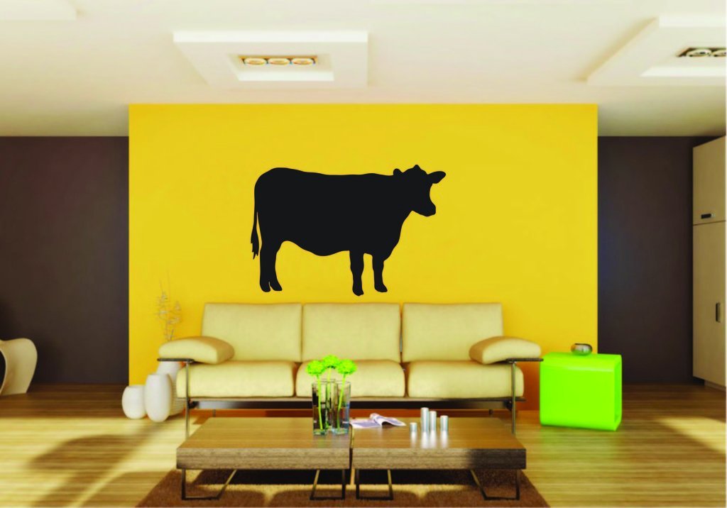 Picniva Cow Sty55 Vinyl Wall Decal, Approx 22 x 14.82 in, Removable