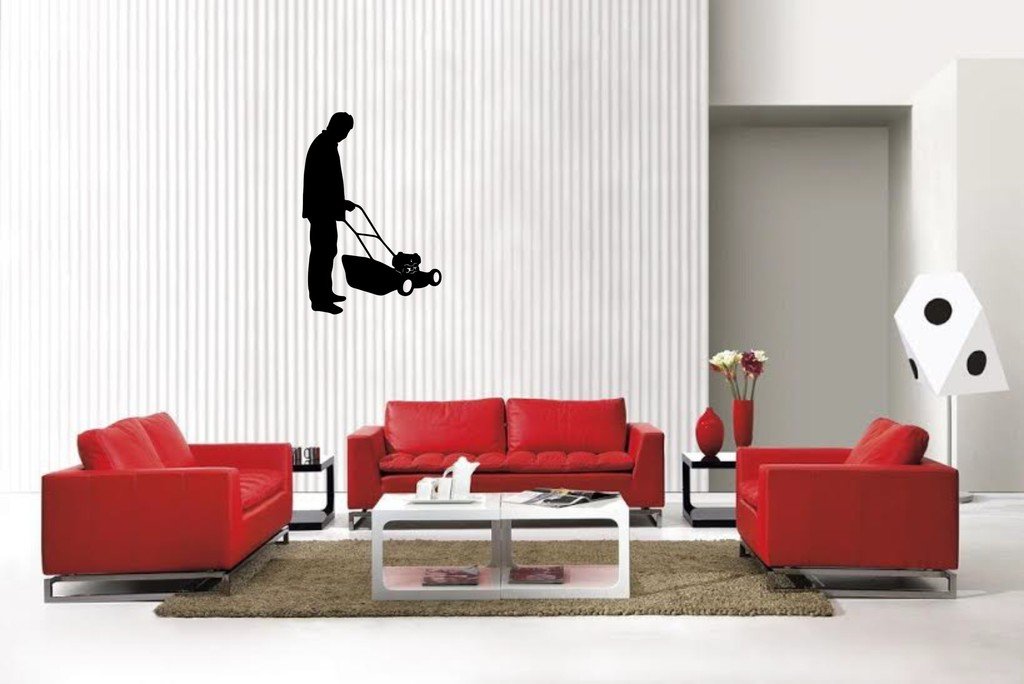 Picniva Lawn Mower Sty10 Vinyl Car Window Decal, Approx 5 in