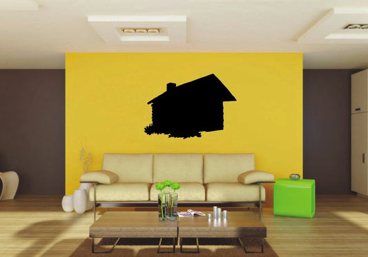 Picniva 22x15.54 Log Cabin Style 4a Vinyl Wall Decal Nature