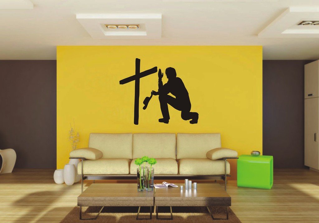 Picniva Cowboy Sty19 Vinyl Wall Decal, Approx 22 x 18.51 in, Removable