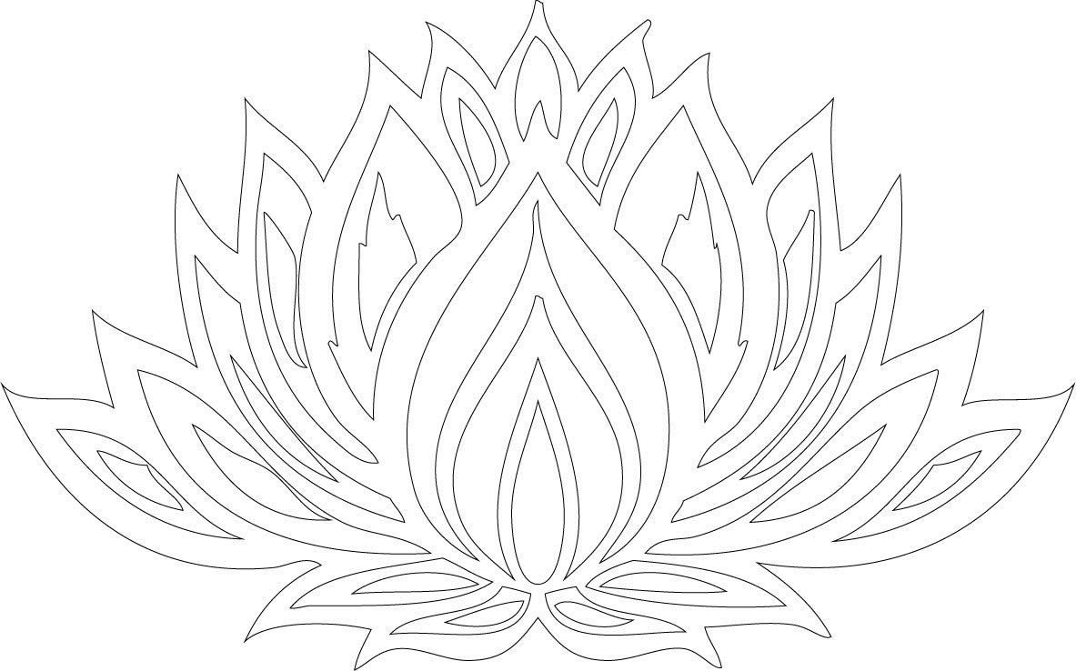 Decaltor Lotus Flower #3 5 in Vinyl Decal Laptop Bumper Wall