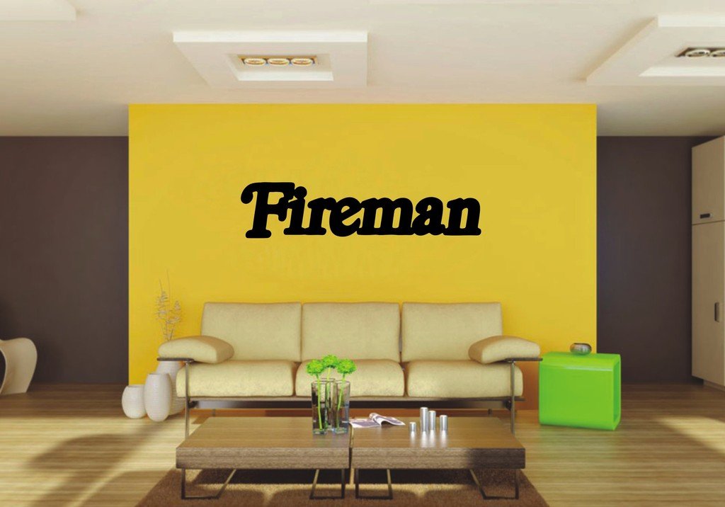 Picniva 22x5.11 Fireman Style 76 Vinyl Wall Decal Firefighter
