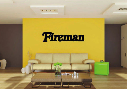 Picniva 22x5.11 Fireman Style 76 Vinyl Wall Decal Firefighter