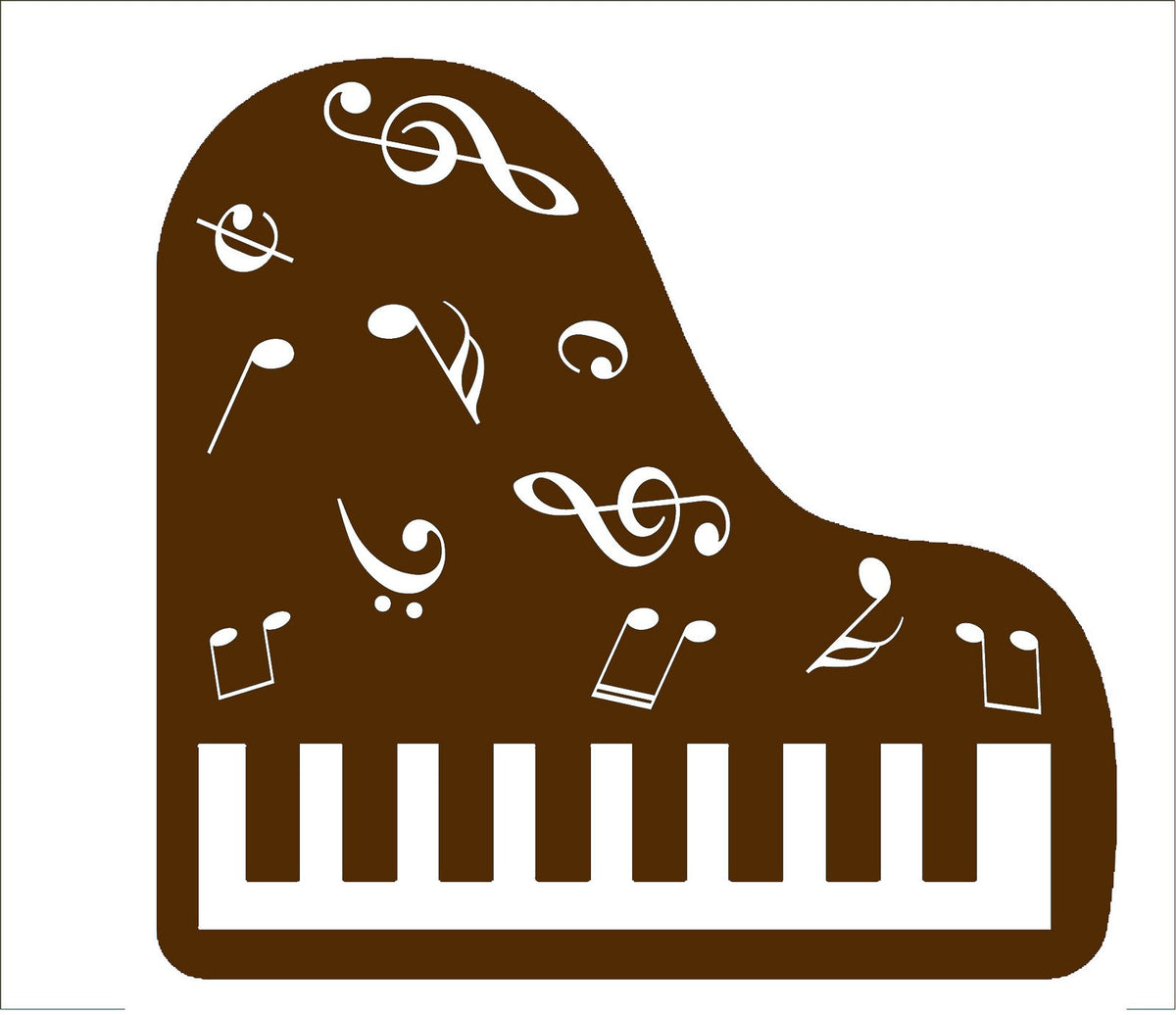 Picniva Grand Piano Music Notes Wall Decal for Musicians