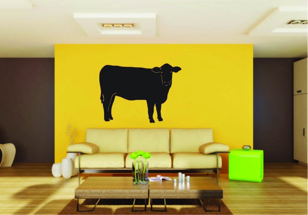 Picniva Cow Sty94 Vinyl Wall Decal, Approx 22 x 15.89 in, Removable