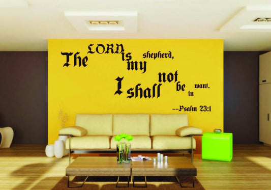 Picniva Psalm 23:1 Scripture Removable Vinyl Wall Decal