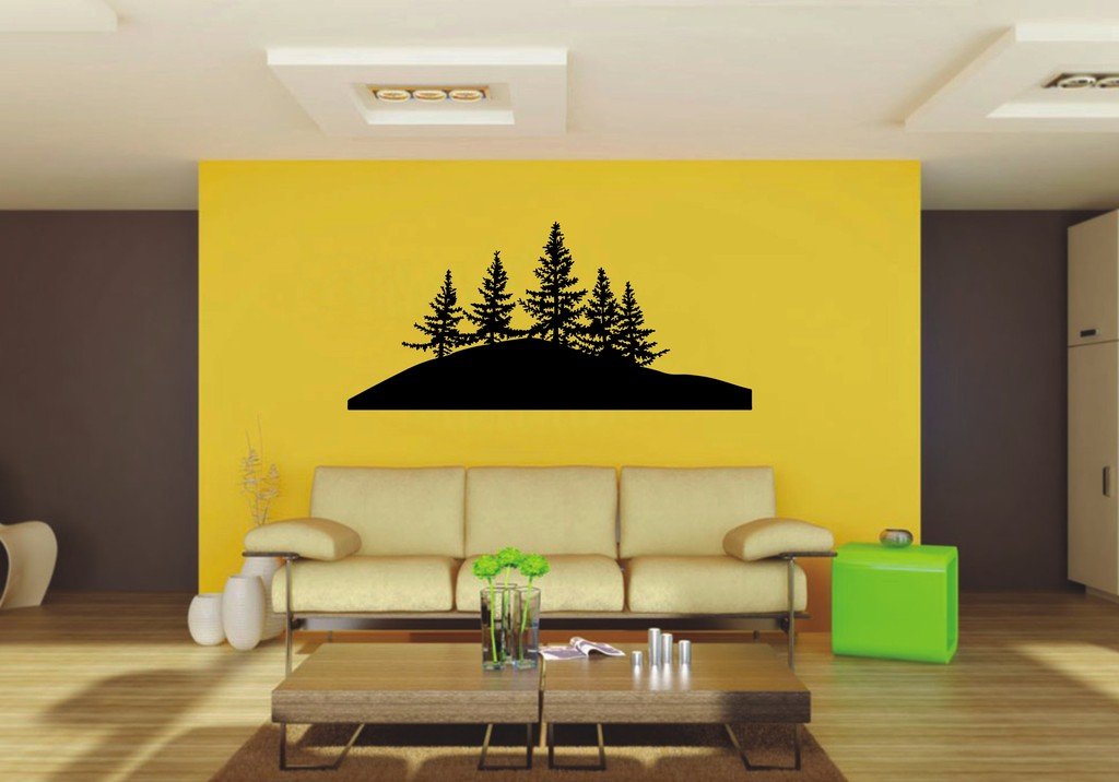 Picniva 22x10.27 Treeline Style 7 Vinyl Wall Decal Nature
