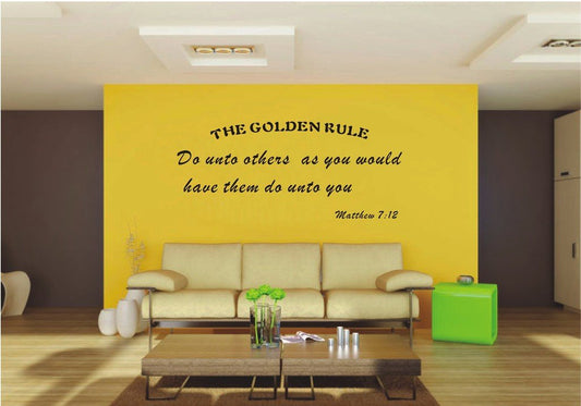Picniva Golden Rule Matthew Bible Quote Vinyl Wall Decal