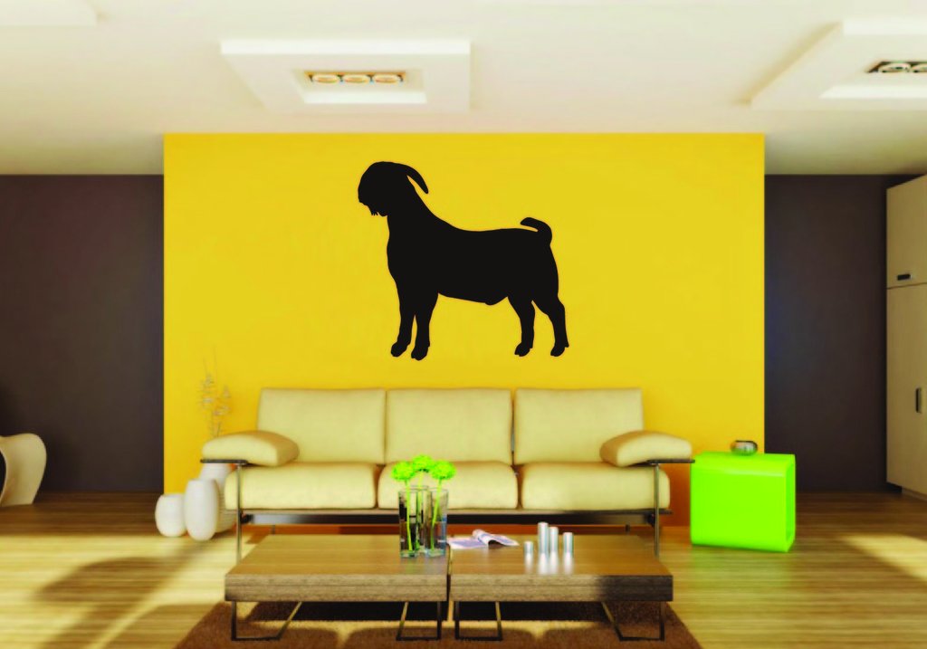 Picniva Boer Goat Sty10a Vinyl Wall Decal, Approx 22 in Square, Removable