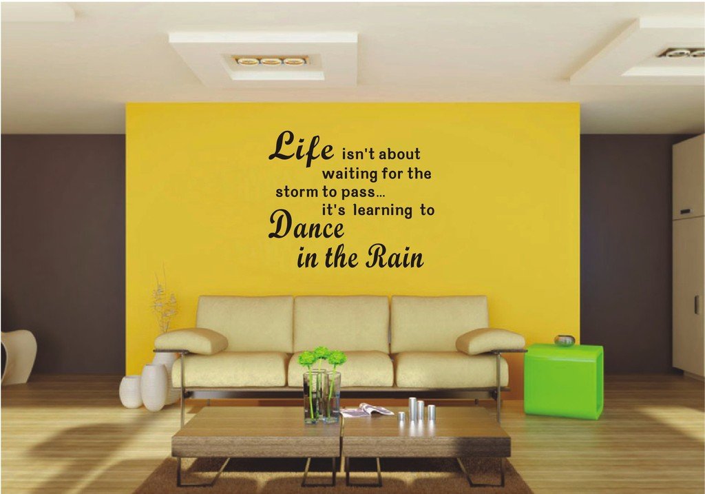 Picniva 22x18.15 Life Isn't About Waiting for Vinyl Wall Decal Motivational