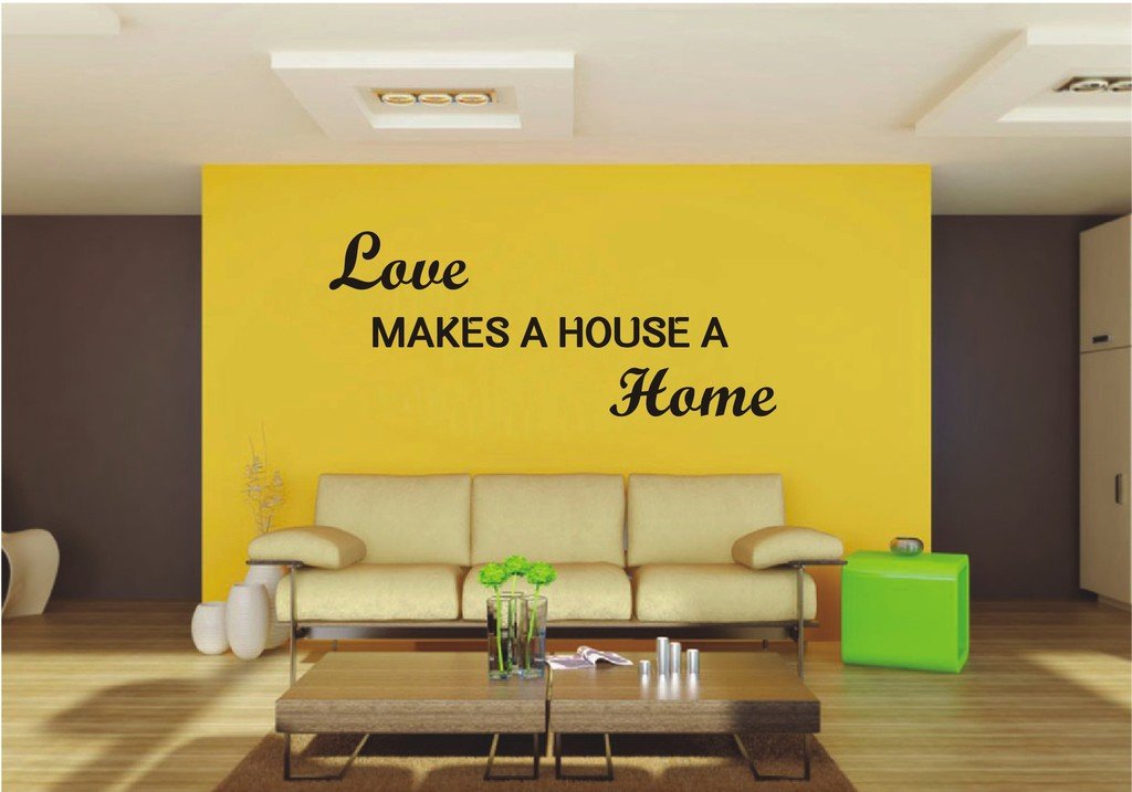 Picniva 22x9.12 Love Makes A House Family Together Vinyl Wall Decal