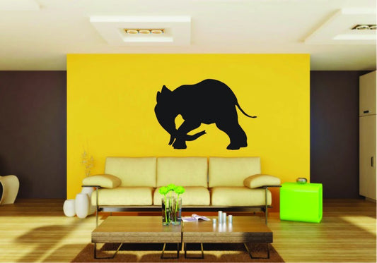 Picniva Elephant Sty11 Vinyl Wall Decal, Approx 22 x 15.28 in, Removable