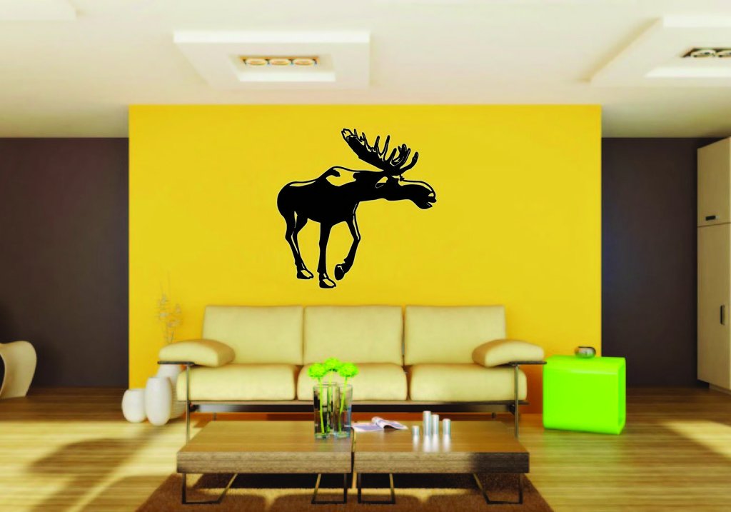 Picniva Moose Style 5 Removable Vinyl Wall Decal
