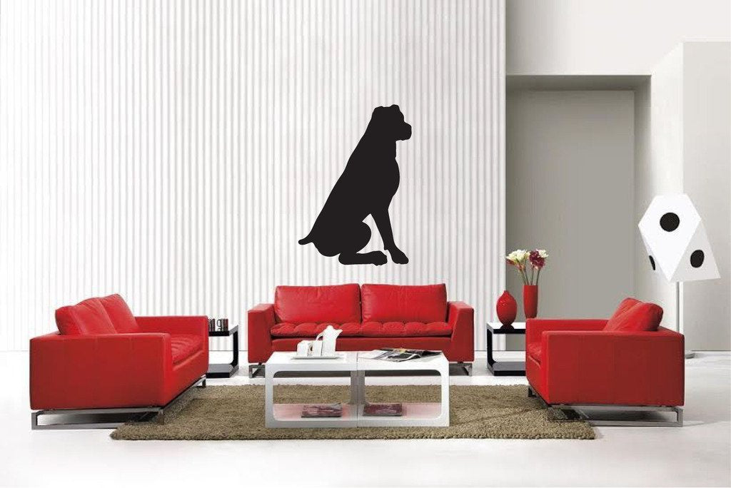 Picniva Matte Black Rottweiler Style 7a Vinyl Wall Decal Pet Dog Decor