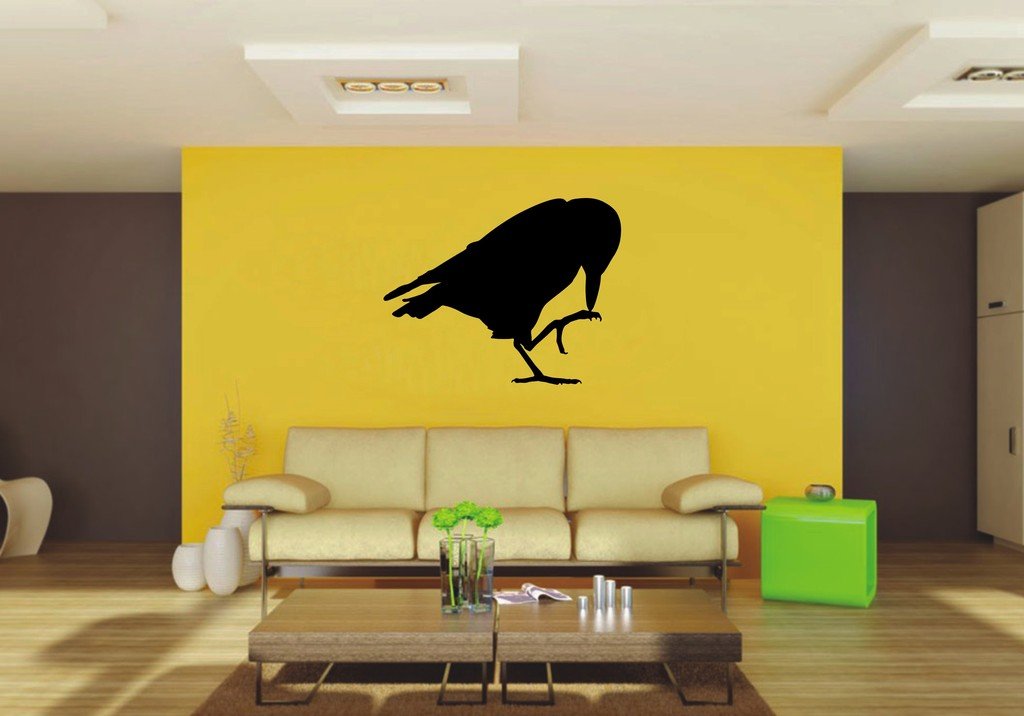 Picniva Raven Sty6a Vinyl Wall Decal, Approx 22 x 17.31 in, Removable