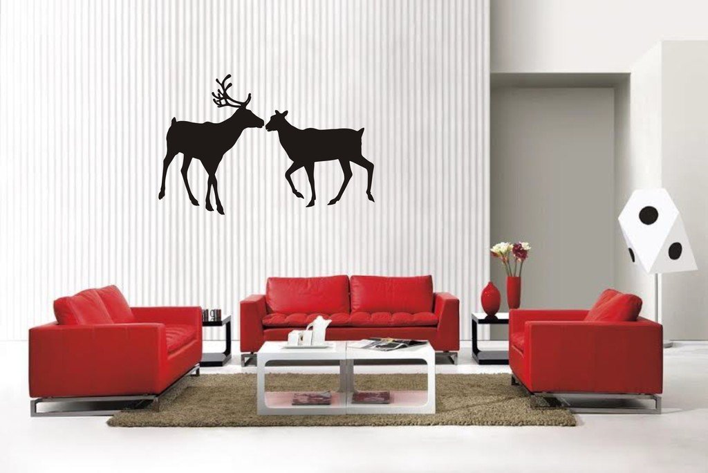 Picniva Reindeer Couple Style1 Wall Decal Removable Home Decor