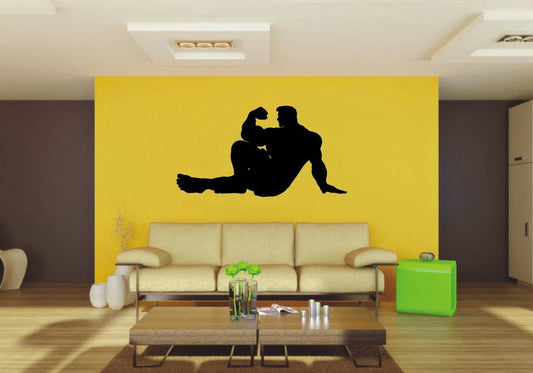 Picniva Muscle Man Style 30 Wall Decal Figure Silhouette Decor