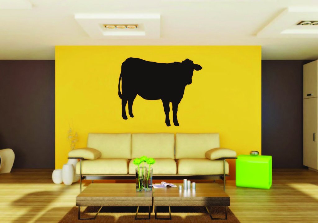 Picniva Cow Sty36 Vinyl Wall Decal, Approx 22 x 17.6 in, Removable