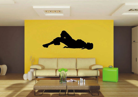 Picniva 22x8.19 Laying Style 7 Vinyl Wall Decal Figure