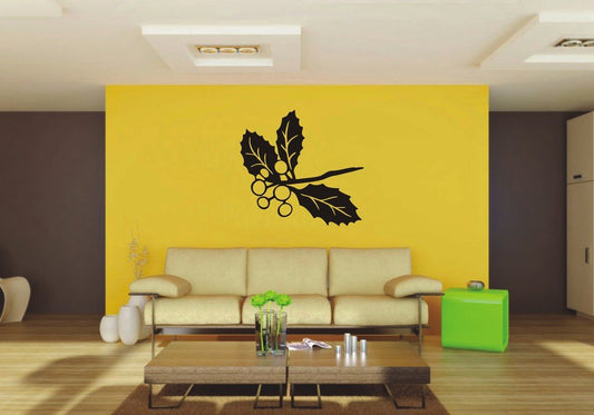 Picniva Holly Sty1 Vinyl Wall Decal, Approx 22 x 20.61 in, Removable