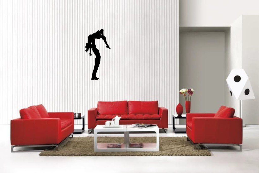 Picniva Matte Black Dancing Style 15 Vinyl Wall Decal Music Dance Decor