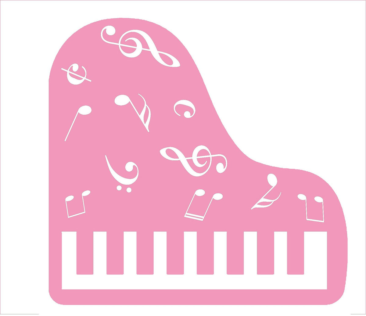 Picniva Grand Piano Music Notes Wall Decal for Musicians