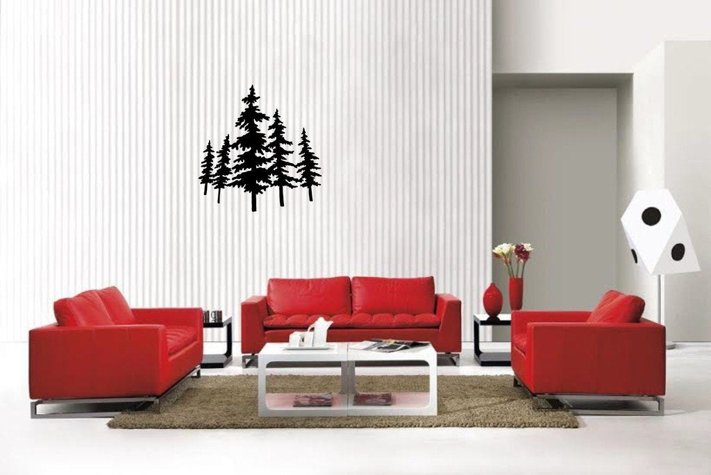 Picniva Matte Black Tree Style 14 Vinyl Wall Decal Nature Botanical Decor