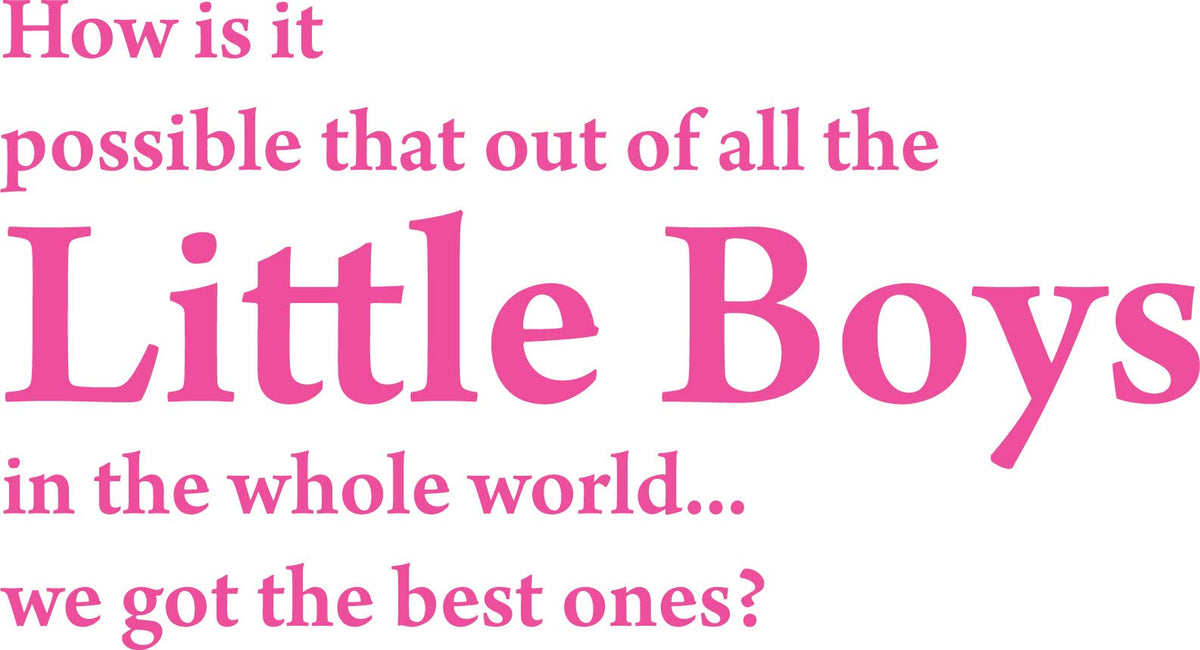 Decaltor Little Boys Quote Vinyl Wall Decal