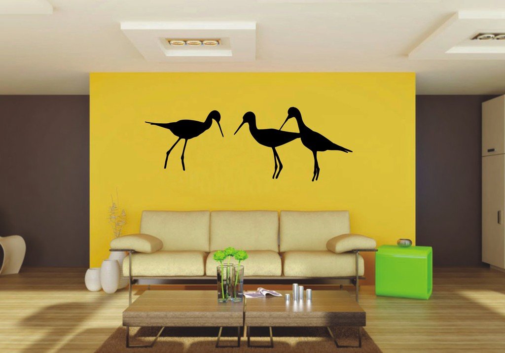 Picniva Shore Birds Sty1 Vinyl Wall Decal, Approx 22 x 7.89 in, Removable
