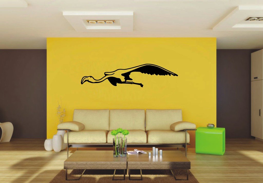 Picniva Flamingo Sty6 Vinyl Wall Decal, Approx 22 x 5.32 in, Waterproof