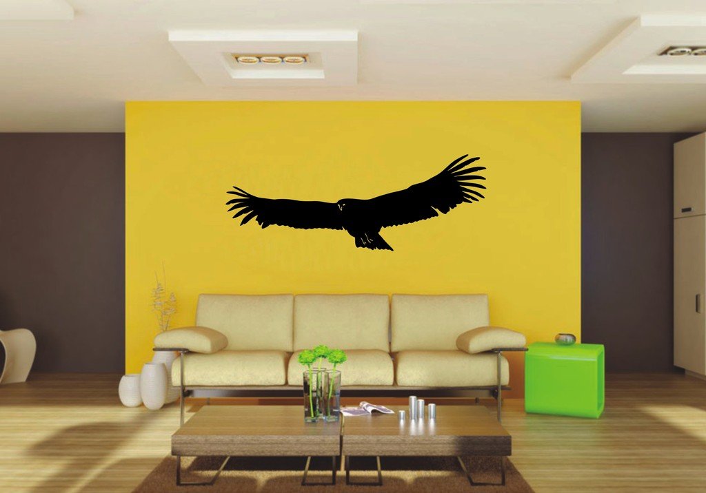 Picniva Hawk Sty1 Vinyl Wall Decal, Approx 22 x 8.17 in, Home Decor