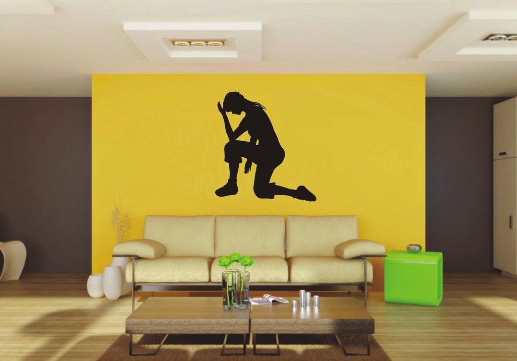 Picniva Woman Sty6 Vinyl Wall Decal, Approx 22 x 23.87 in, Removable