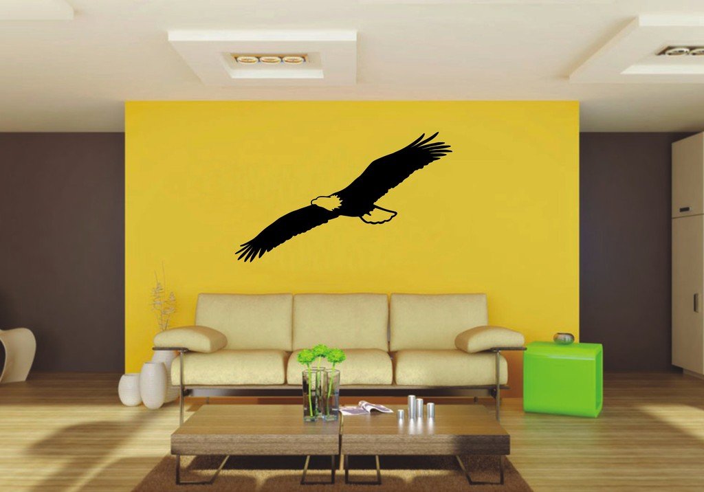 Picniva Eagle Sty15 Vinyl Wall Decal, Approx 22 x 13.2 in, Home Decor