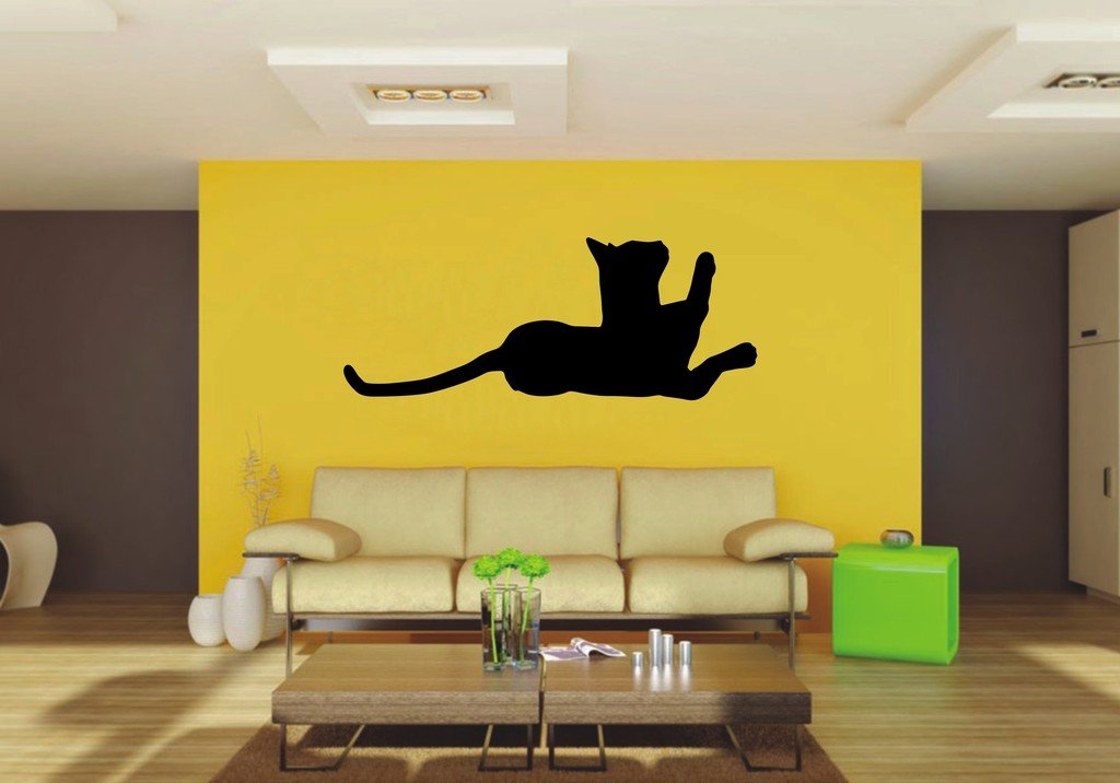 Picniva 22x8.65 Abyssinian Style 3 Vinyl Wall Decal Cat Breed