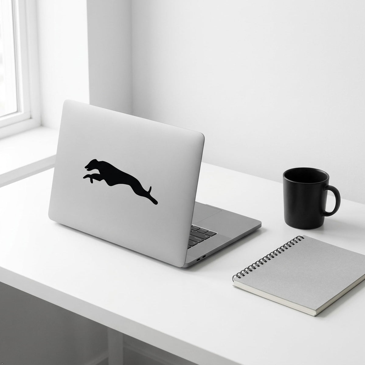 Decaltor Running Greyhound Dog Vinyl Decal for Car Window Laptop