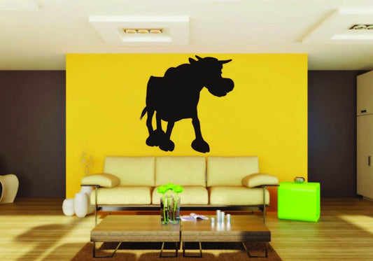 Picniva Bull Sty17a Vinyl Wall Decal, Approx 22 in Square, Removable