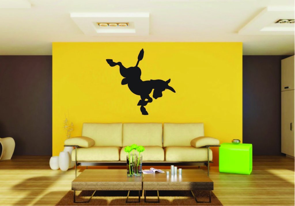 Picniva Donkey Sty8a Vinyl Wall Decal, Approx 22 x 20.78 in, Removable