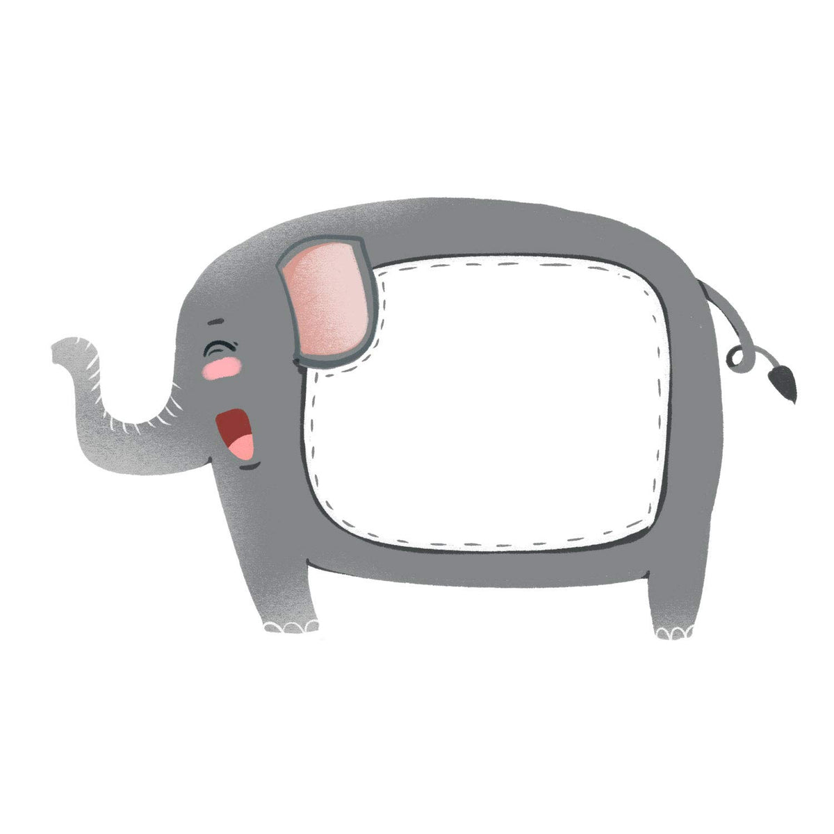 Picniva Elephant Nursery Wall Decals - 22 Inch Removable Peel & Stick Vinyl