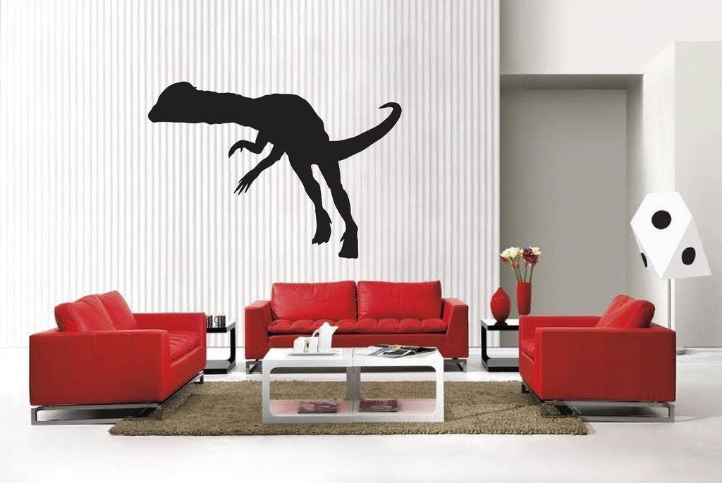 Picniva Matte Black Dinosaur Style 12a Vinyl Wall Decal Kids BG5562