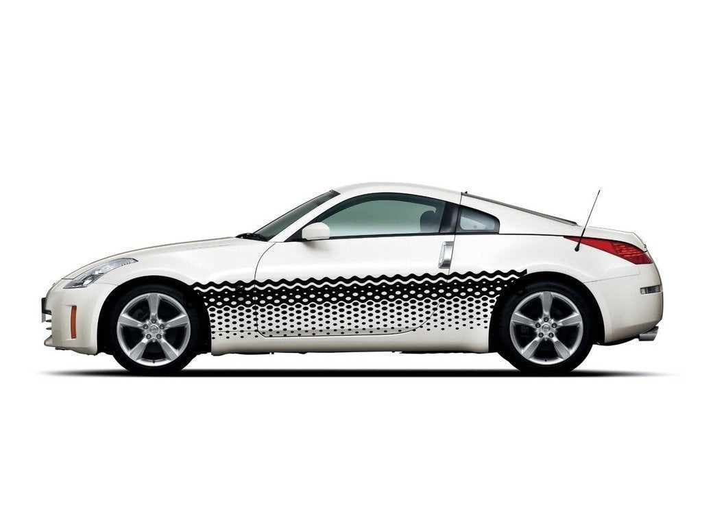 Picniva sty145 Racing Car Body Side Stripes Sticker Decal 2 Pcs