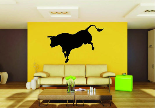 Picniva Bull Sty13a Vinyl Wall Decal, Approx 22 x 14.67 in, Removable