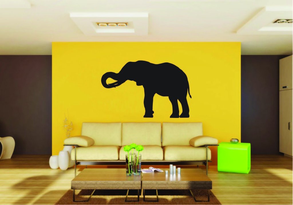 Picniva Elephant Sty10 Vinyl Wall Decal, Approx 22 x 14.15 in, Removable