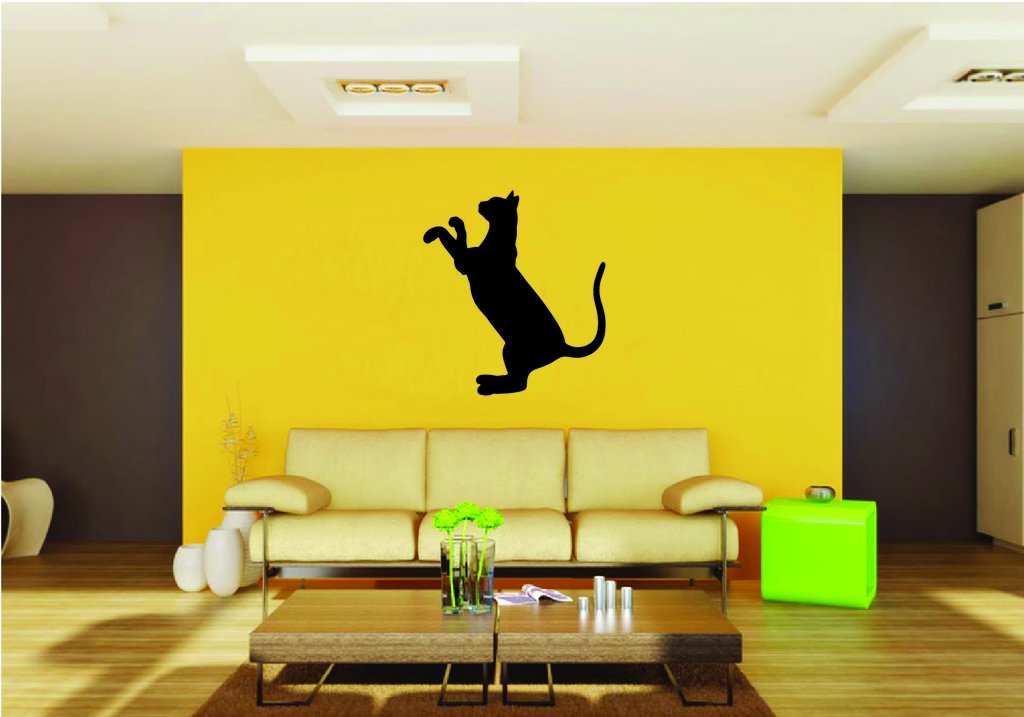 Picniva Devon Rex Cat Style 11 Removable Vinyl Wall Decal