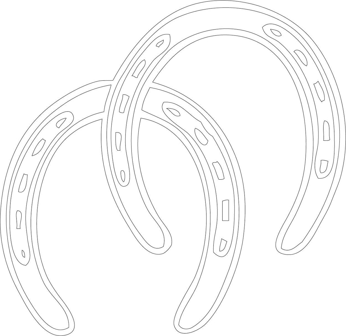 Decaltor Horseshoes Vinyl Decal for Car Window Laptop, 5 in