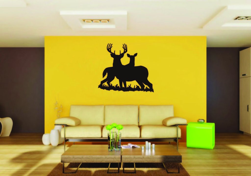 Picniva Deer Family Style 1 Removable Vinyl Wall Decal